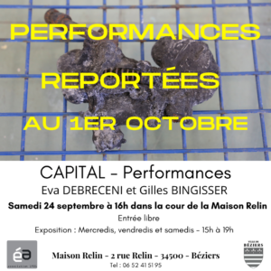 REPORT – Performances  Eva DEBRECENI et Gilles BINGISSER – 24/09/22 à 16h Maison Relin